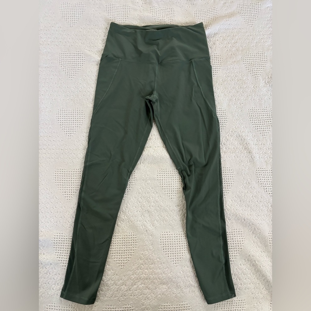 Victoria Sport Size Medium Knockout By Victoria Secret Green Stretch Leggings